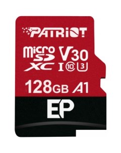 Карта памяти microSDXC EP Series PEF128GEP31MCX 128GB (с адаптером) Patriot