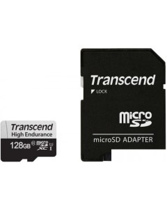 Карта памяти microSDXC TS128GUSD350V 128GB с адаптером Transcend