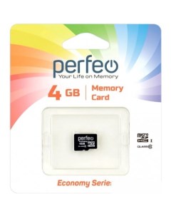 Карта памяти microSDHC PF4GMCSH10ES 4GB Perfeo