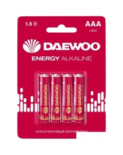 Батарейка Energy Alkaline AAA 4 шт 5029903 Daewoo