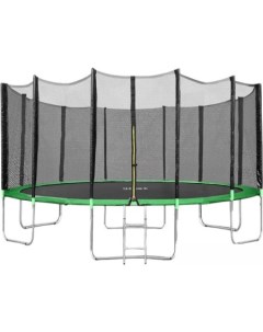 Батут 15ft Pro 457 см с внешней сеткой и лестницей Happy jump