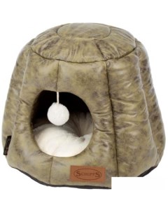 Лежак Knightsbridge Cat Igloo 661600 (оливковый) Scruffs