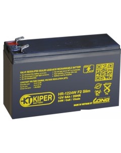 Аккумулятор для ИБП HR-1224W F2 Slim (12В/6 А·ч) Kiper