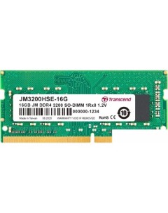 Оперативная память JetRam 16GB DDR4 SODIMM PC4 25600 JM3200HSE 16G Transcend