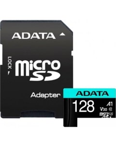 Карта памяти Premier Pro AUSDX128GUI3V30SA2-RA1 microSDXC 128GB (с адаптером) Adata