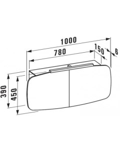 Зеркало-шкафчик MIMO 100x45 4445510555301 Laufen