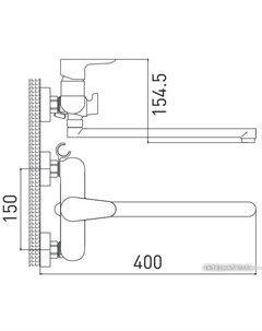 Смеситель Space 7515288С 35L F Gross aqua