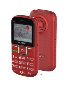 Мобильный телефон B5 красный Maxvi