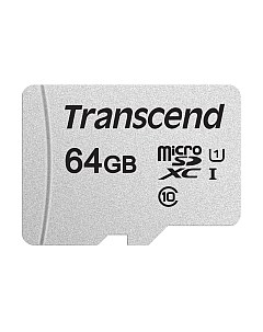 Карта памяти microSDXC 300S 64GB Class 10 UHS-I U1 (TS64GUSD300S-A) Transcend