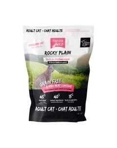 Сухой корм для кошек Cat Rocky Plain Adult Sterilized с курицей / 585147 Natura wild