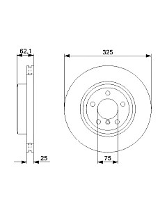 Тормозной диск 0986479348 Bosch