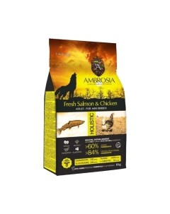 Сухой корм для собак Grain Free для мелких пород с лососем и курицей / U/ASC6 Ambrosia