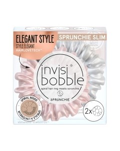 Набор резинок для волос Sprunchie Slim Bella Chrome Invisibobble