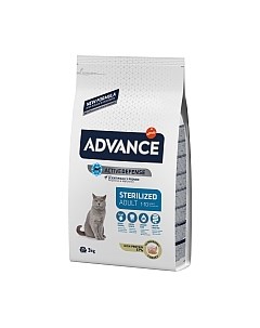 Сухой корм для кошек Sterilized с индейкой Advance