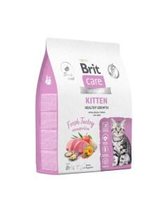 Сухой корм для кошек Cat Kitten Healthy Growth с индейкой / 5066063 Brit care