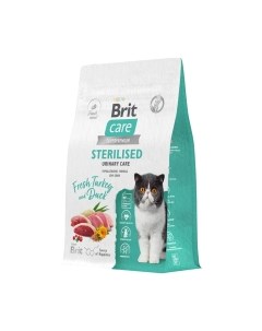 Сухой корм для кошек Cat Sterilised Urinary Care с индейкой и уткой / 5066193 Brit care