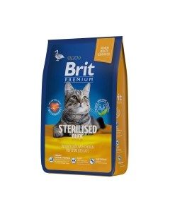 Сухой корм для кошек Premium Cat Sterilized Duck & Chicken / 5049837 Brit