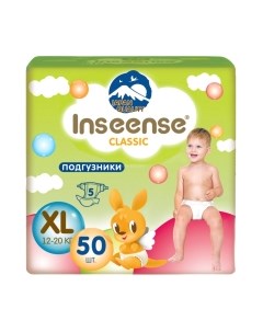 Подгузники детские Classic Plus XL 12-20 кг / InsCXL50Lime Inseense