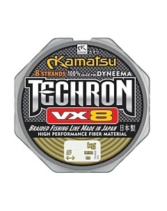 Леска плетеная Techron VX8 0.16мм 100м / 256100016 Kamatsu