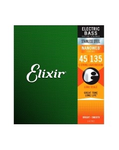 Струны для бас-гитары 14782 45-135 5-String Elixir strings