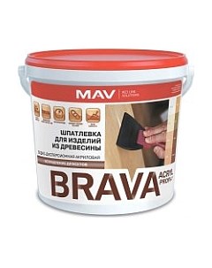 Шпатлевка готовая Brava Profi-1 по дереву Mav