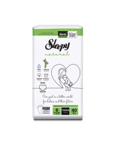 Подгузники-трусики детские Natural 2Х Jumbo Pack Extra Large Sleepy