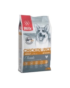 Сухой корм для собак Classic Adult Chicken & Rice / 4152 Blitz pets