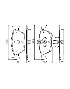 Тормозные колодки Bosch