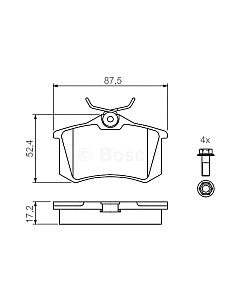 Тормозные колодки 0986461769 Bosch