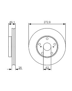 Тормозной диск 0986479S16 Bosch