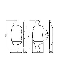 Тормозные колодки 0986494441 Bosch