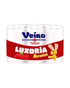 Туалетная бумага Luxoria Aroma 3х слойная Veiro