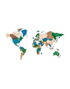 Декор настенный Карта мира на английском языке L / 3190 Woodary