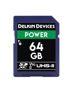 Карта памяти Power SDXC 64GB 2000X UHS-II (Class 10) V90 (DDSDG200064G) Delkin