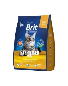 Сухой корм для кошек Premium Cat Sterilized Duck & Chicken / 5049820 Brit