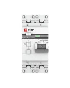 Дифференциальный автомат PROxima АД-32 1P+N 20А/30мА / DA32-20-30-pro Ekf