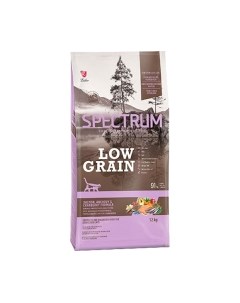 Сухой корм для кошек Low Grain для стерилизованных кошек с лососем, анчоусом, клюквой Spectrum