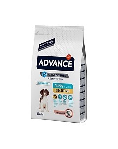 Сухой корм для собак Puppy Sensitive с лососем и рисом Advance