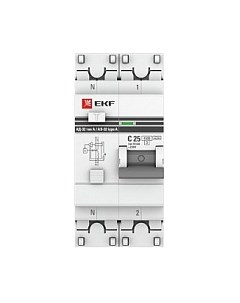 Дифференциальный автомат PROxima АД-32 1P+N 40А/30мА / DA32-40-30-pro Ekf
