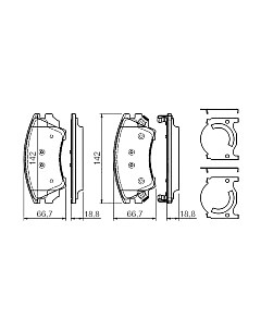 Тормозные колодки 0986494275 Bosch