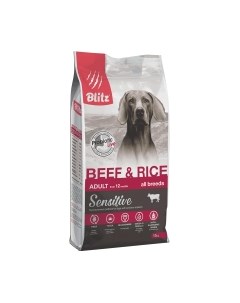 Сухой корм для собак Sensitive Adult Beef & Rice / 4210 Blitz pets