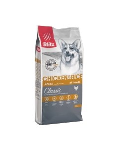 Сухой корм для собак Classic Adult Chicken & Rice / 4153 Blitz pets