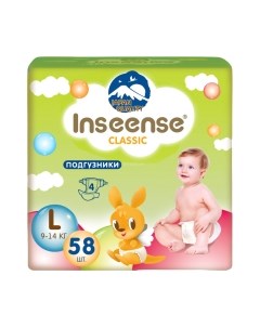 Подгузники детские Classic Plus L 9-14 кг / InsCL58Lime Inseense