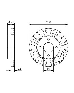 Тормозной диск 0986479T42 Bosch