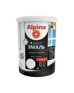 Эмаль Аква для окон и дверей глянцевая Alpina