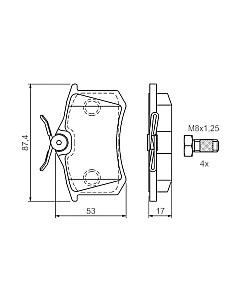 Тормозные колодки 0986424751 Bosch