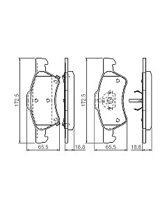 Тормозные колодки 0986424765 Bosch