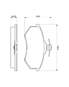 Тормозные колодки 0986466698 Bosch