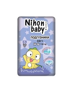 Подгузники детские Maxi 4L 9-18кг Nihon baby