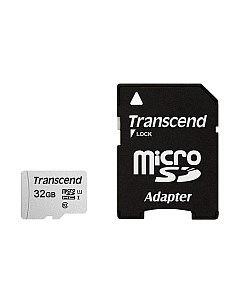 Карта памяти microSDHC 300S 32GB Class 10 UHS-I U1 (TS32GUSD300S-A) Transcend